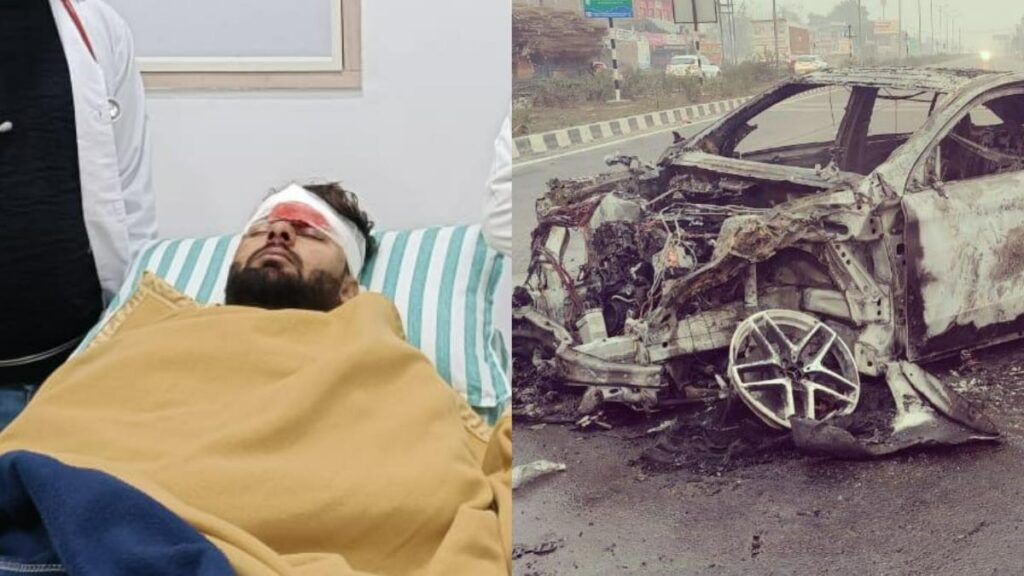 Rishabh pant accidented Car && Indian Cricketer accident && Isha Negi Rishabh pant's GF